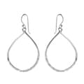Hammered Teardrop Sterling Silver Dangle Earrings (Thailand)