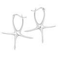 Mystique Wavy Starfish Sterling Silver Earrings (Thailand)