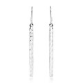 Cool Hammer Texture Long Stick .925 Silver Earrings (Thailand)