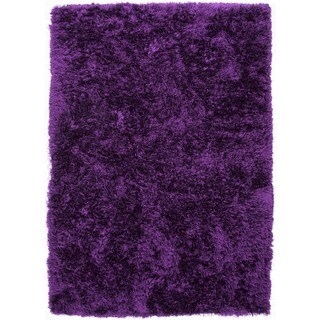 Pink/ Purple Solid Shag Rug (4' x 6')