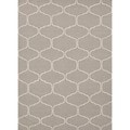 Handmade Geometric Flat Weave Gray Wool Rug (3'6 x 5'6)