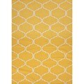 Handmade Geometric Flat Weave Yellow Wool Rug (9' x 12')