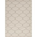 Handmade Moroccan Flat Weave Ivory/ White Wool (3'6 x 5'6)