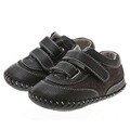 Little Blue Lamb Black Leather Infant Walking Shoes