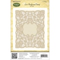 JustRite Stampers Cling Background Stamp 4-1/2"X5-3/4"-Lace