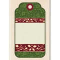 Inkadinkado Christmas Mounted Rubber Stamp-Decorative Tag 2.75"X4"