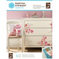 Martha Stewart Adhesive Silkscreen 1 Sheet/Pkg-Exotic Blossoms 8 Designs
