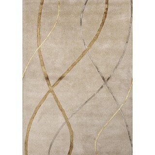 Modern Gradation Wool/ Silk Tufted Rug (5' x 8')