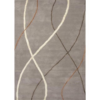 Modern Gradation Wool/ Silk Tufted Rug (5' x 8')
