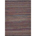 Flat Weave Solid Pink/ Purple Polyester/ Viscose Rug (2' x 3')
