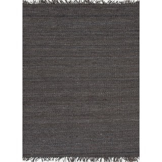 Handmade Flat Weave Solid Blue Hemp/ Jute Rug (2' x 3')