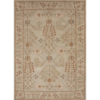 Hand-tufted Transitional Green Wool Rug (3'6 x 5'6)