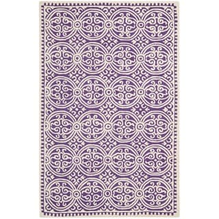 Handmade Cambridge Moroccan Purple Wool Rug
