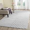 Handmade Cambridge Moroccan Light Blue Wool Rug