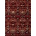 Hand-tufted Transitional Red Wool Rug (5' x 8')
