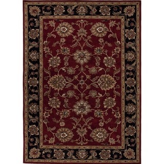 Hand-tufted Traditional Oriental Red Wool Rug (10' x 14')