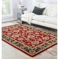 Hand-tufted Traditional Oriental Red Wool Rug (9' x 12')