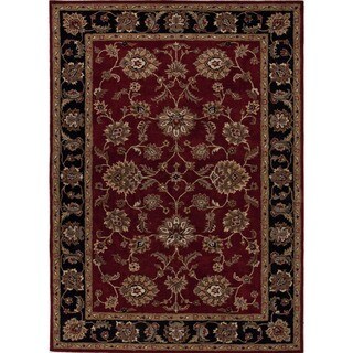 Hand-tufted Traditional Oriental Red Wool Rug (2' x 3')