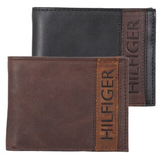 Tommy Hilfiger Men's Genuine Leather Passcase Wallet