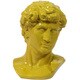 Urban Trends Collection 12-inch Yellow Ceramic Man Bust