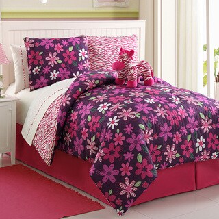 Zebra Reversible 4-piece Comforter Set