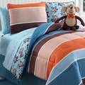 Monkey Reversible 4-piece Comforter Set