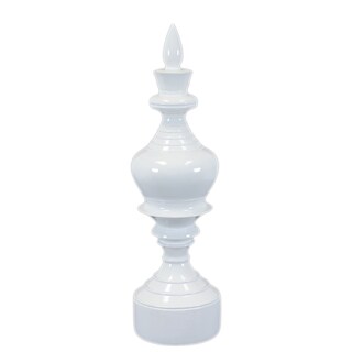 Large White Resin Finial