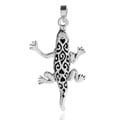 Moveable Legs Swirl Gecko Sterling Silver Pendant (Thailand)
