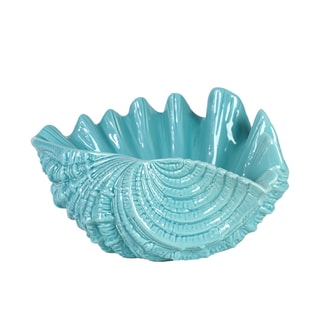 Urban Trends Collection Blue Ceramic Seashell