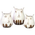 Urban Trends Collection Ceramic Owl (Set of 3)