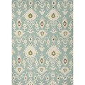 Handmade Flat Weave Tribal Blue Wool Rug (5' x 8')
