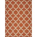 Handmade Flat Weave Geometric Red/ Orange Wool Rug (5' x 8')