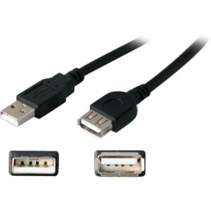 AddOn 4.57m (15.00ft) USB 2.0 (A) Male to Female Black Active Extensi