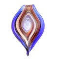 Bleek2Sheek Murano Inspired Glass Twisted Leaf Pendant