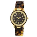 Anne Klein Women's Stainless Steel and Brown Resin Watch