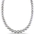 Miadora 14k White Gold Tahitian Pearl Necklace (9-12.5 mm)