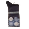 Johnston & Murphy Men's Navy Peruvian Pima Cotton Blend Argyle Socks