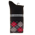 Johnston & Murphy Men's Black Peruvian Pima Cotton Blend Argyle Socks