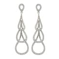 Sterling Silver Cubiz Zirconium Triple Teardrop Earrings