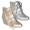 Journee Collection Women's ' Alana-9' Lace-up Wedge High-top Sneakers