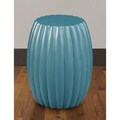 Artisian Peacock Drum Accent Table