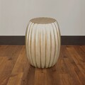 Artisian Champange Drum Accent Table