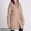 Tahari Petite Down-filled Double Collar Coat