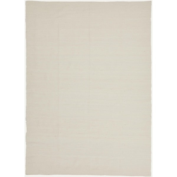 Flat Weave Solid Ivory/ White Wool Rug (4' x 6') 14972039 Shopping Great
