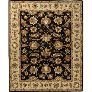 Traditional Oriental Gray/ Black Wool Tufted Rug (12' x 15')