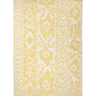 Flat Weave Tribal Gold/ Yellow Wool Rug (5' x 8')