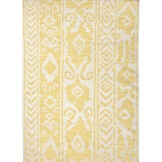 Flat Weave Tribal Gold/ Yellow Wool Rug (3'6 x 5'6)