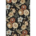 Hand-hooked Fandango Black Rug (3'6 x 5'6)