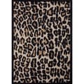 Hand-tufted Modern Animal Print Wool/ Silk Rug (2' x 3')