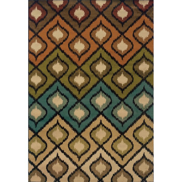 Indoor Beige/ Gold Area Rug